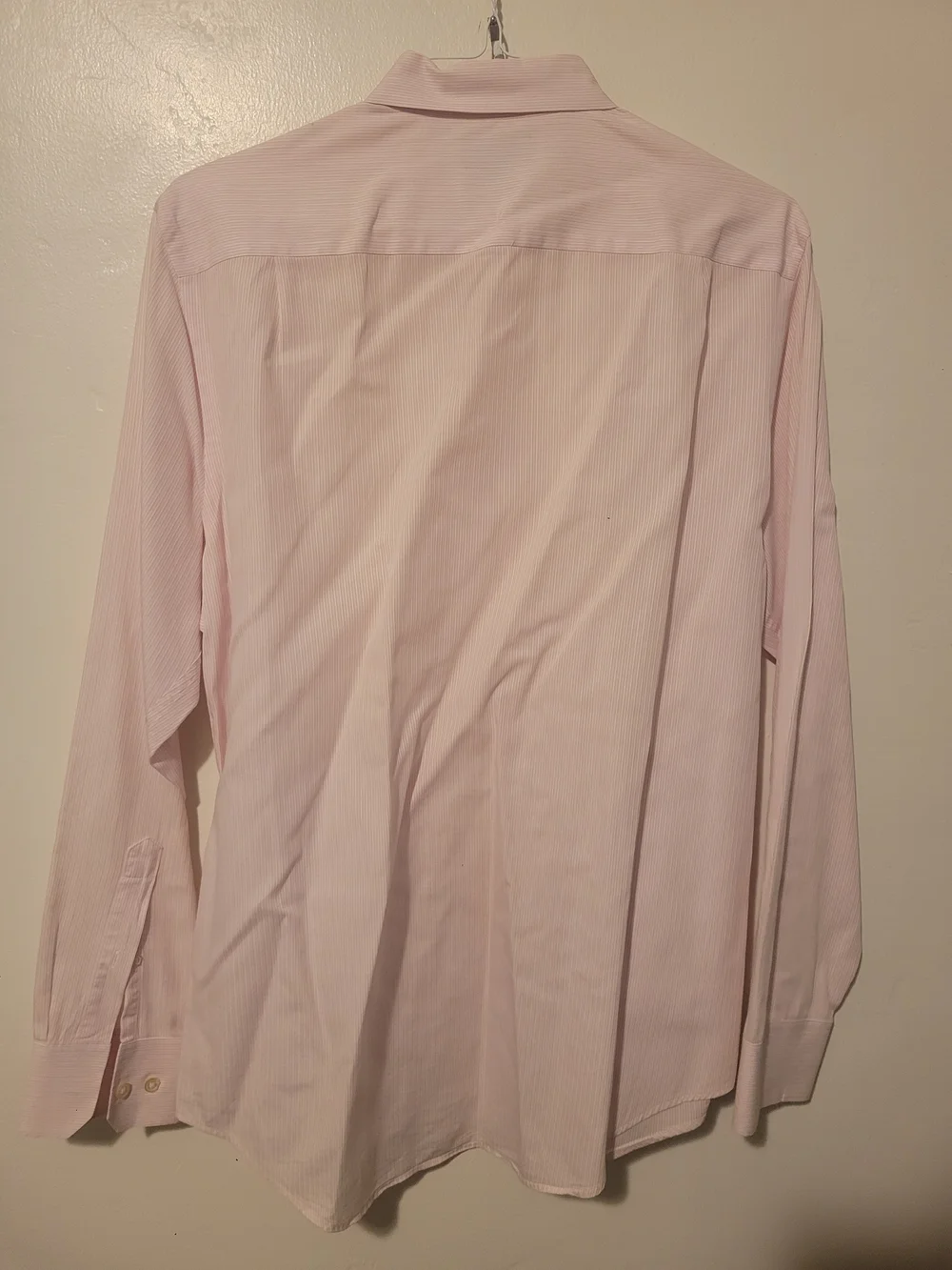Banana Republic Men's Light Pink Pinstripe Dress Shirt - Classic Spread Collar